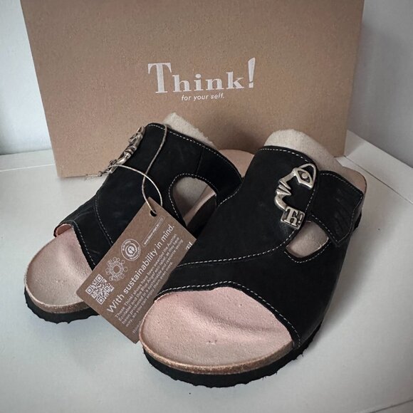 NIB - Think! MIZZI Sandals - Black - Picture 6 of 10
